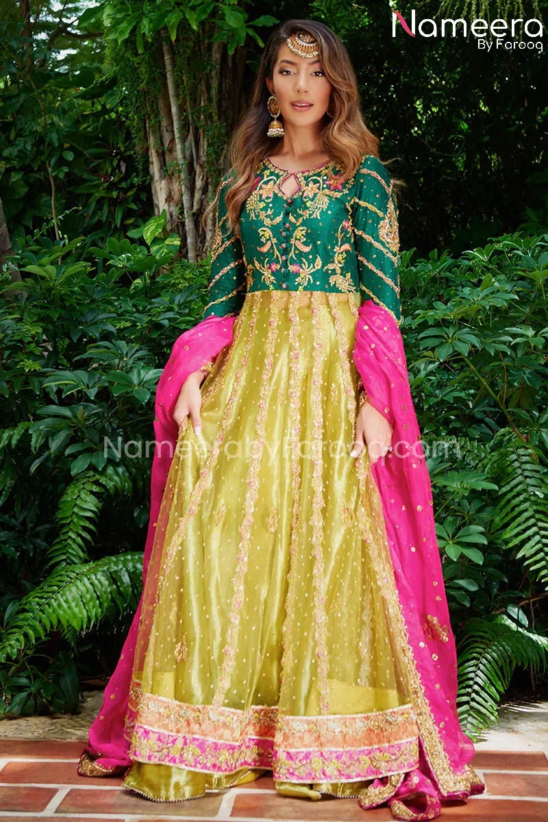 Traditional Bridal Frock Lehenga Dress Online #BS572