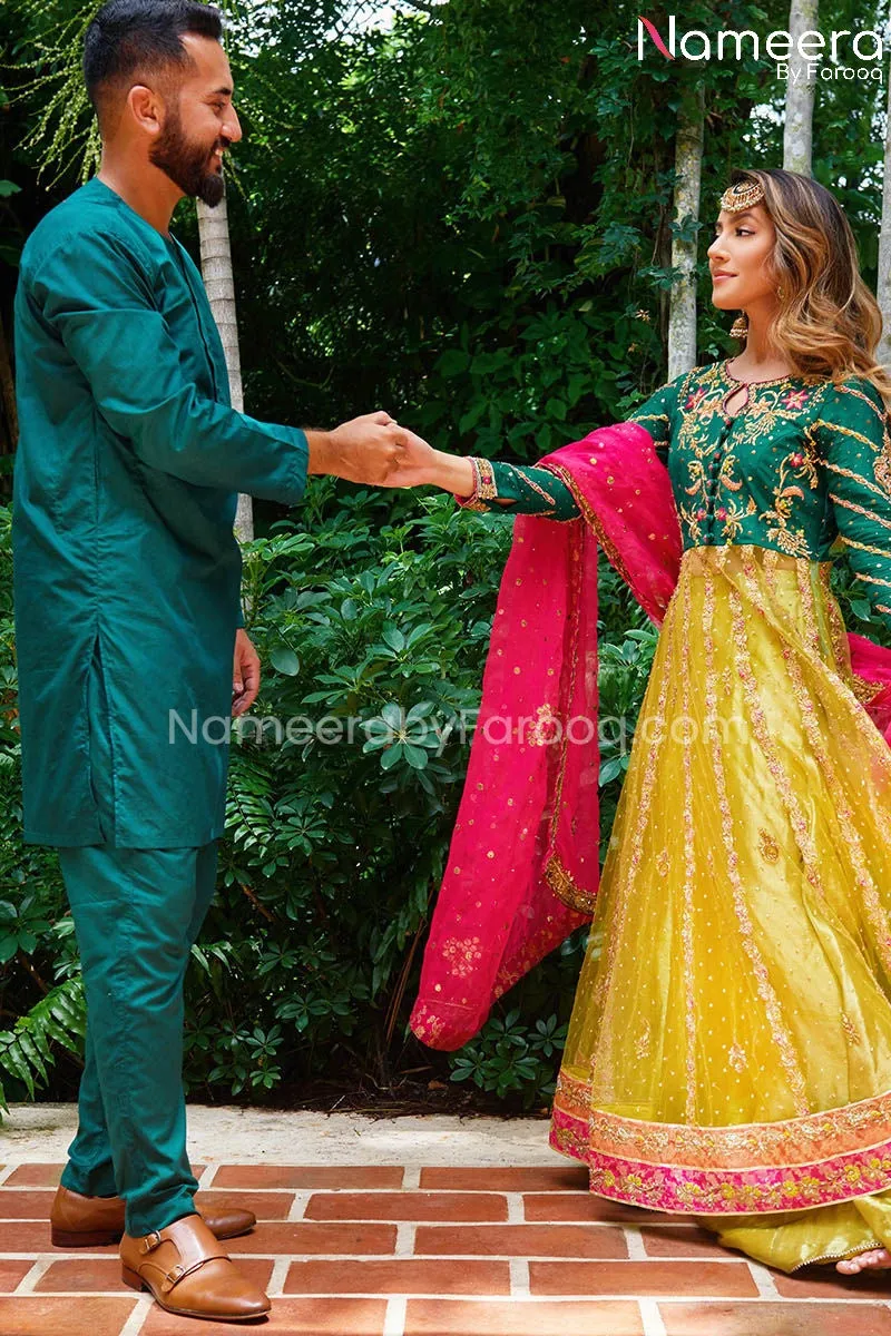 Traditional Bridal Frock Lehenga Dress Online #BS572