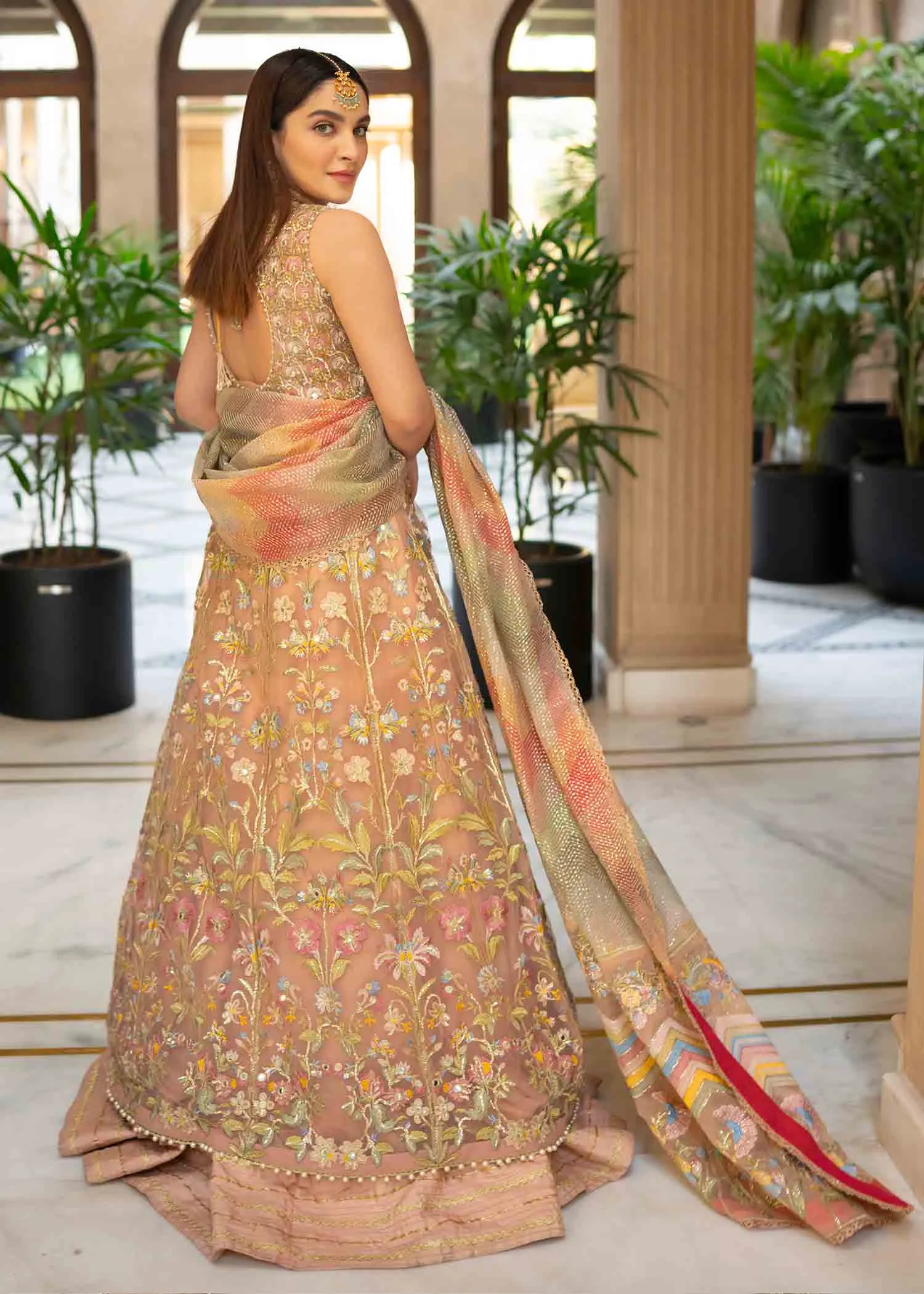 Traditional Lehenga Frock Bridal Dress Pakistani #BS782