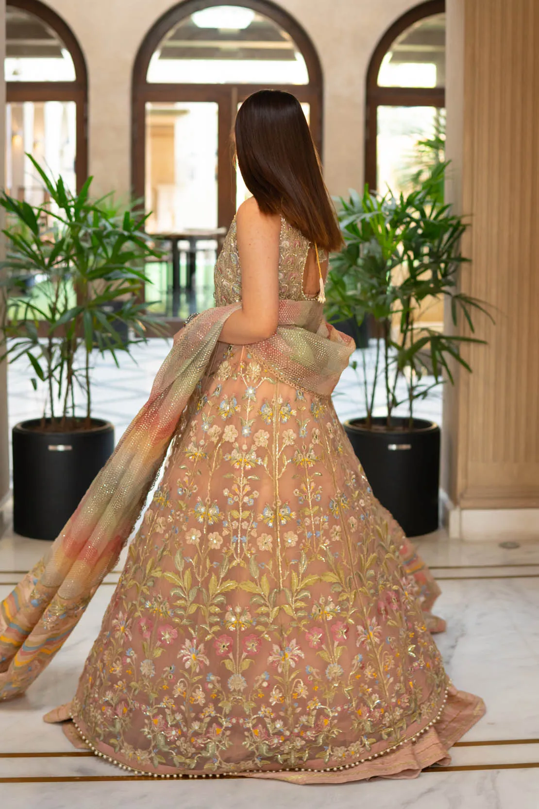 Traditional Lehenga Frock Bridal Dress Pakistani #BS782