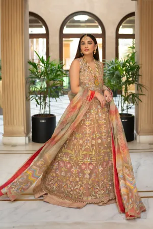 Traditional Lehenga Frock Bridal Dress Pakistani #BS782