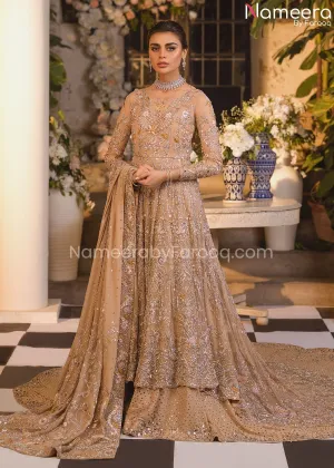 Trail Lehenga Shirt Pakistani Dress for Bride #BS518