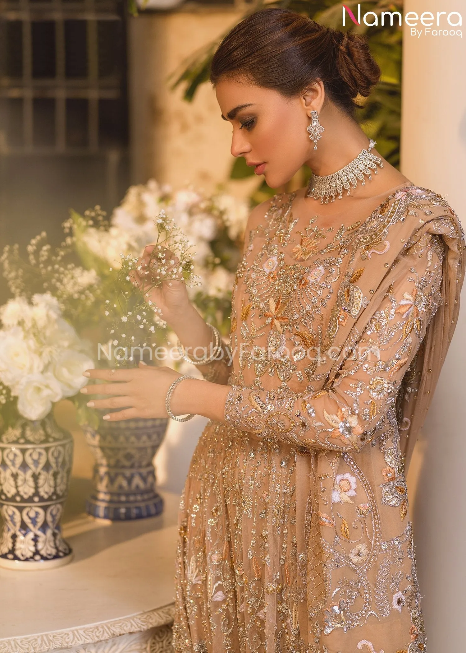 Trail Lehenga Shirt Pakistani Dress for Bride #BS518