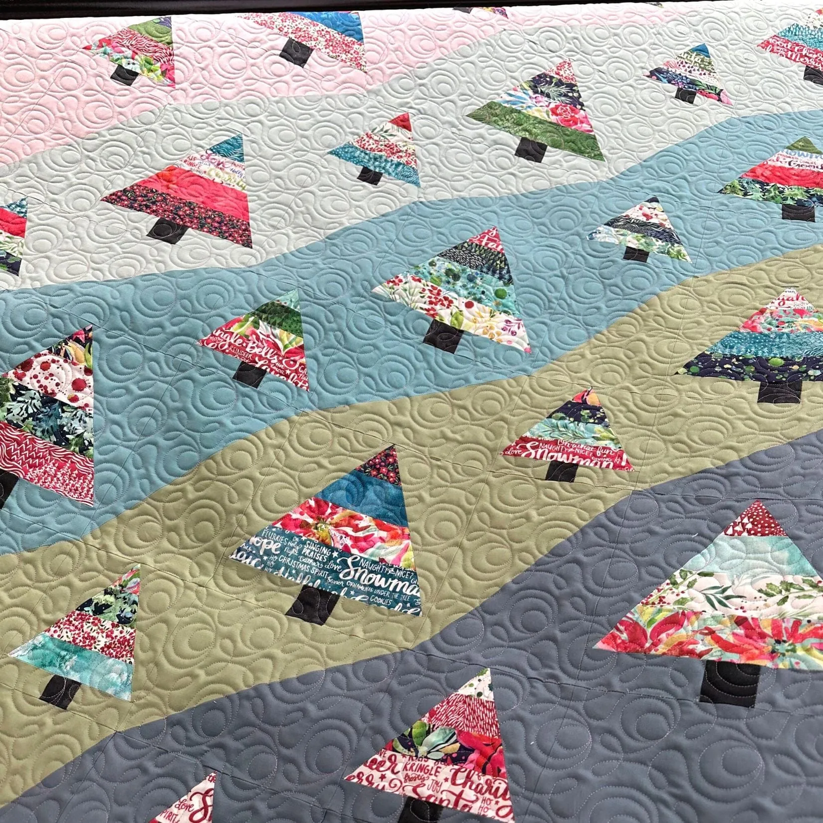 TRIXIE'S TREE FARM Quilt Pattern (Printed Pattern Booklet), by Pam Selkirk 54" x 69" Lap Size