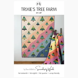 TRIXIE'S TREE FARM Quilt Pattern (Printed Pattern Booklet), by Pam Selkirk 54" x 69" Lap Size