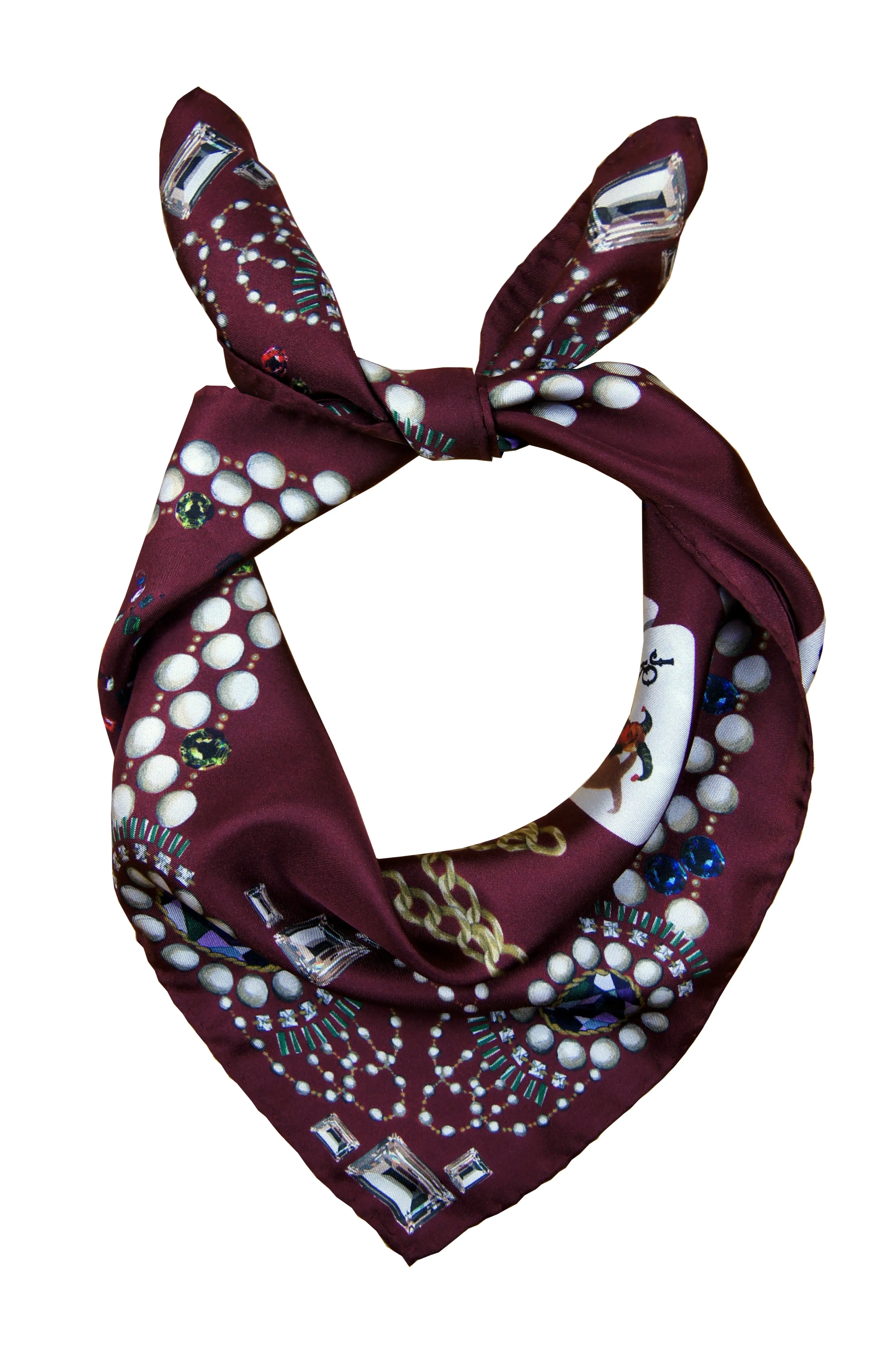 Très Brillante / Bordeaux Silk Scarf