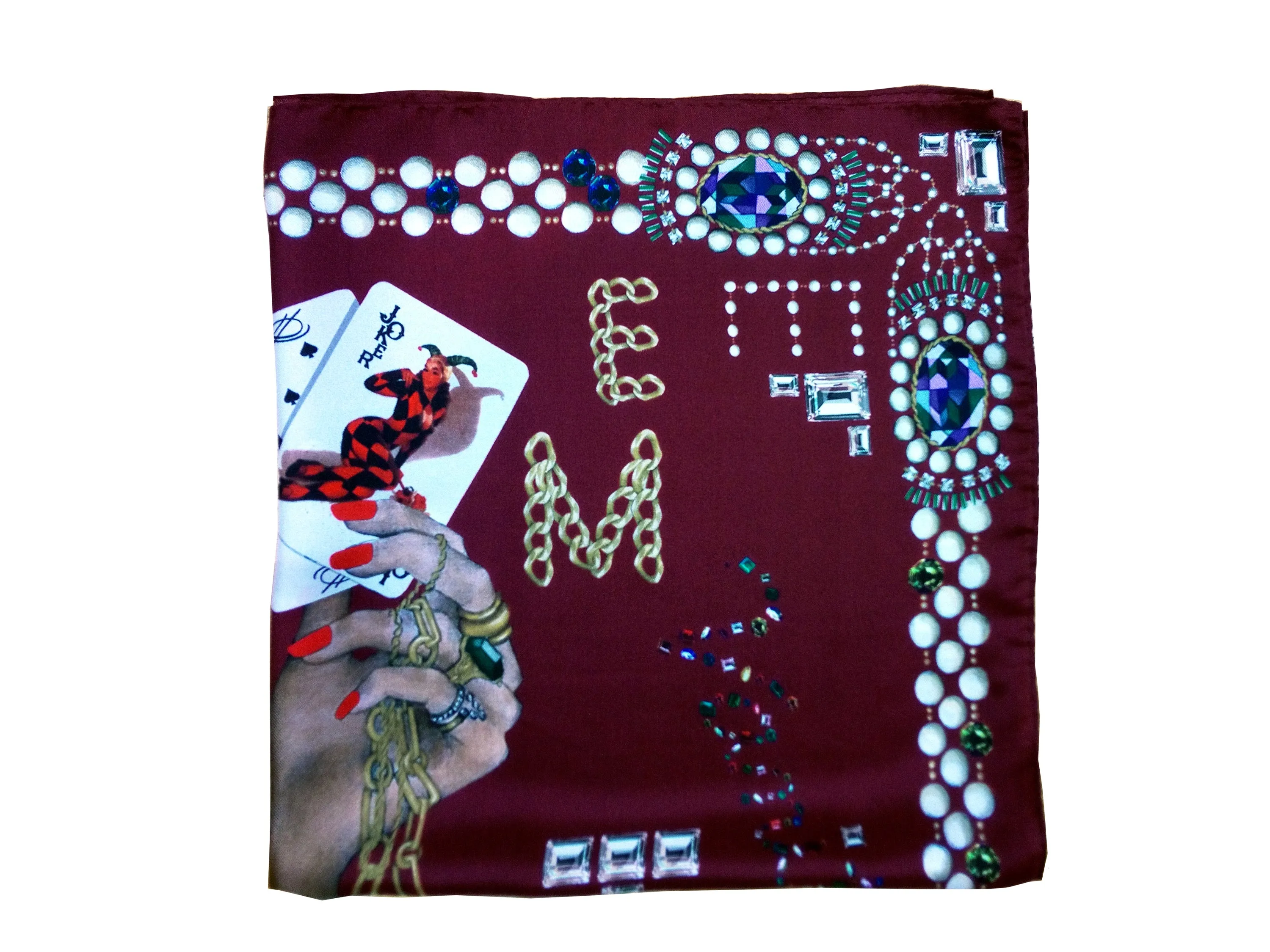 Très Brillante / Bordeaux Silk Scarf