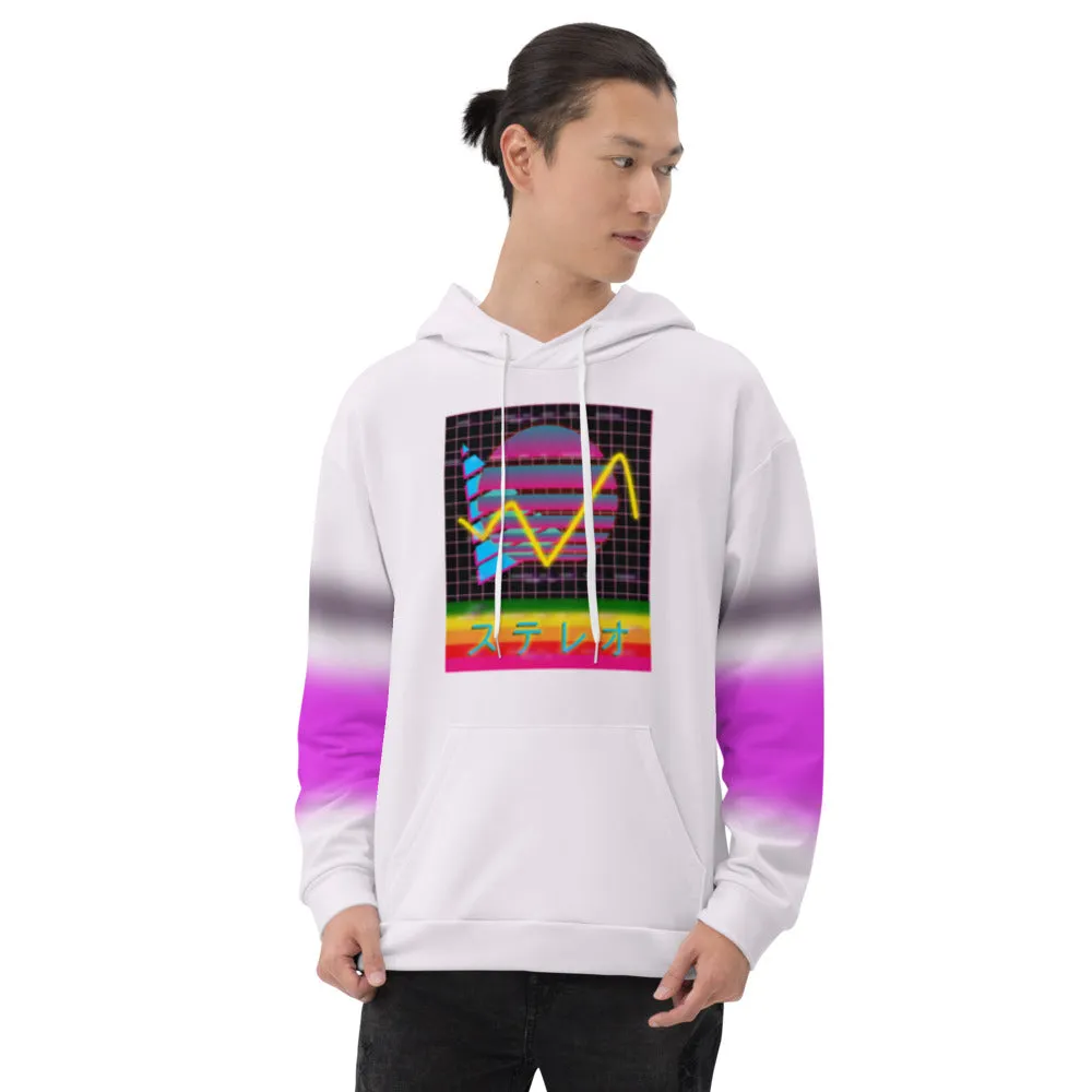 Unisex Hoodie, Vaporwave Memphis Stereo