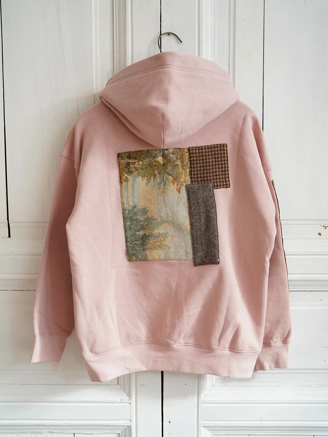Unlogical Poem Vintage Style Patchwork Pink Hoodie