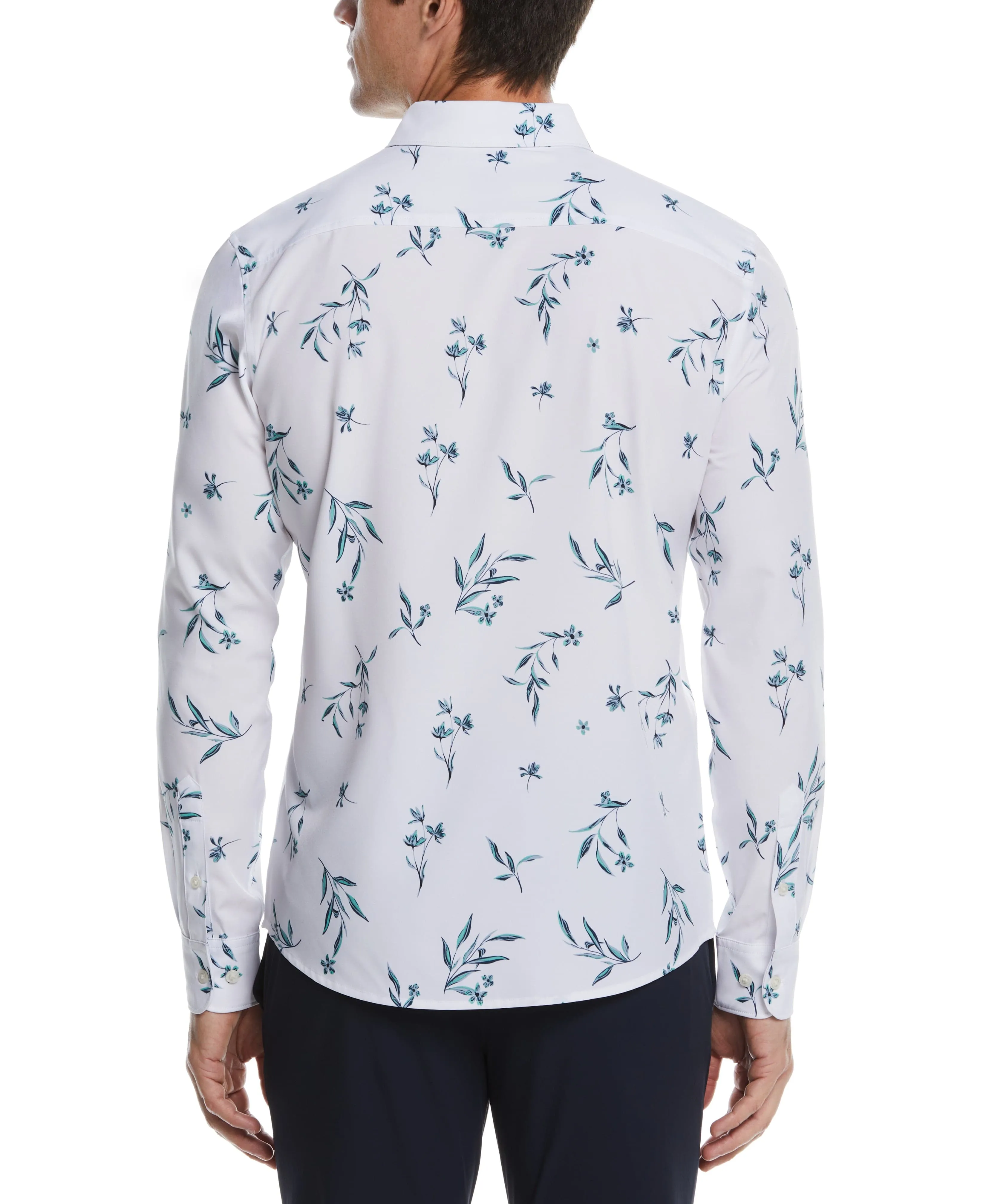 Untucked Total Stretch Floral Print Shirt