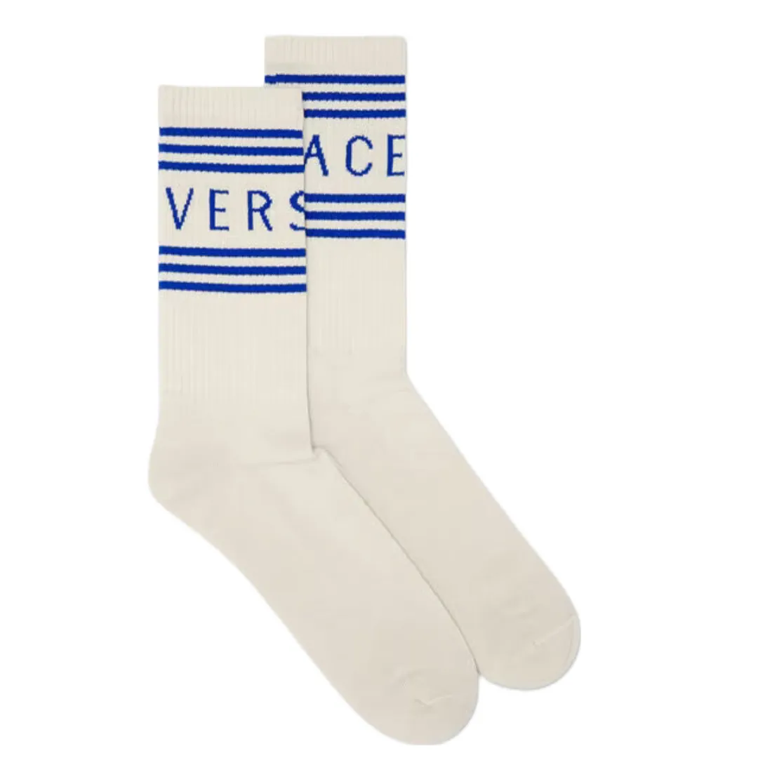 VERSACE MENS 90'S VINTAGE LOGO SOCKS