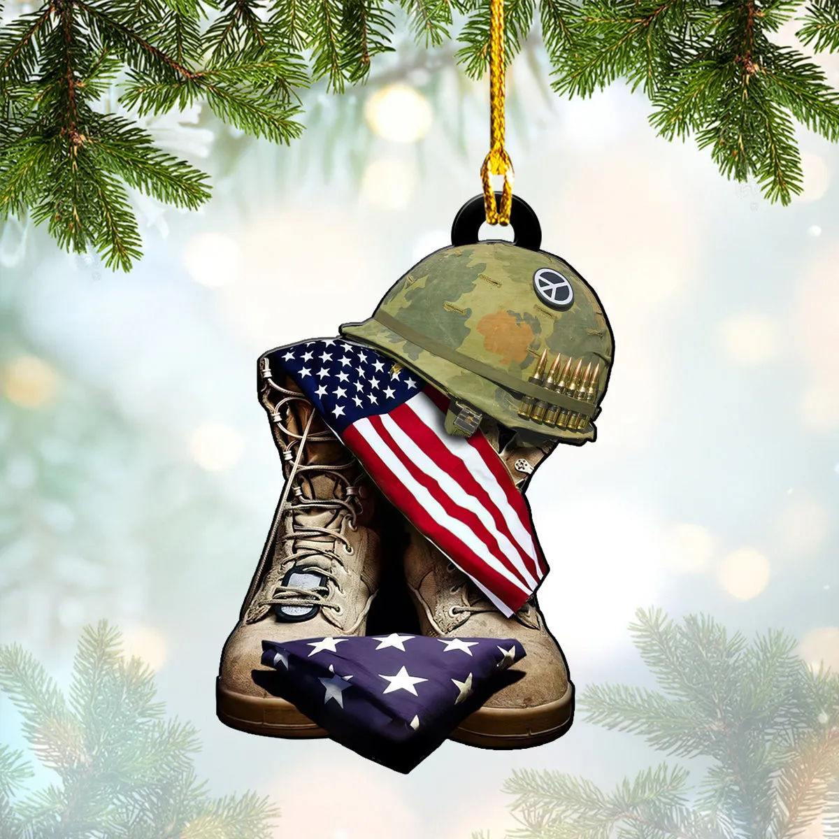 Veteran Boot - Shaped Ornament
