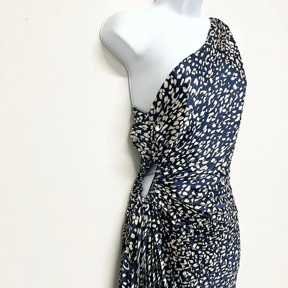 VICI Womens Floral Modern Day Glam Printed One Shoulder Asymmetrical Maxi Dress