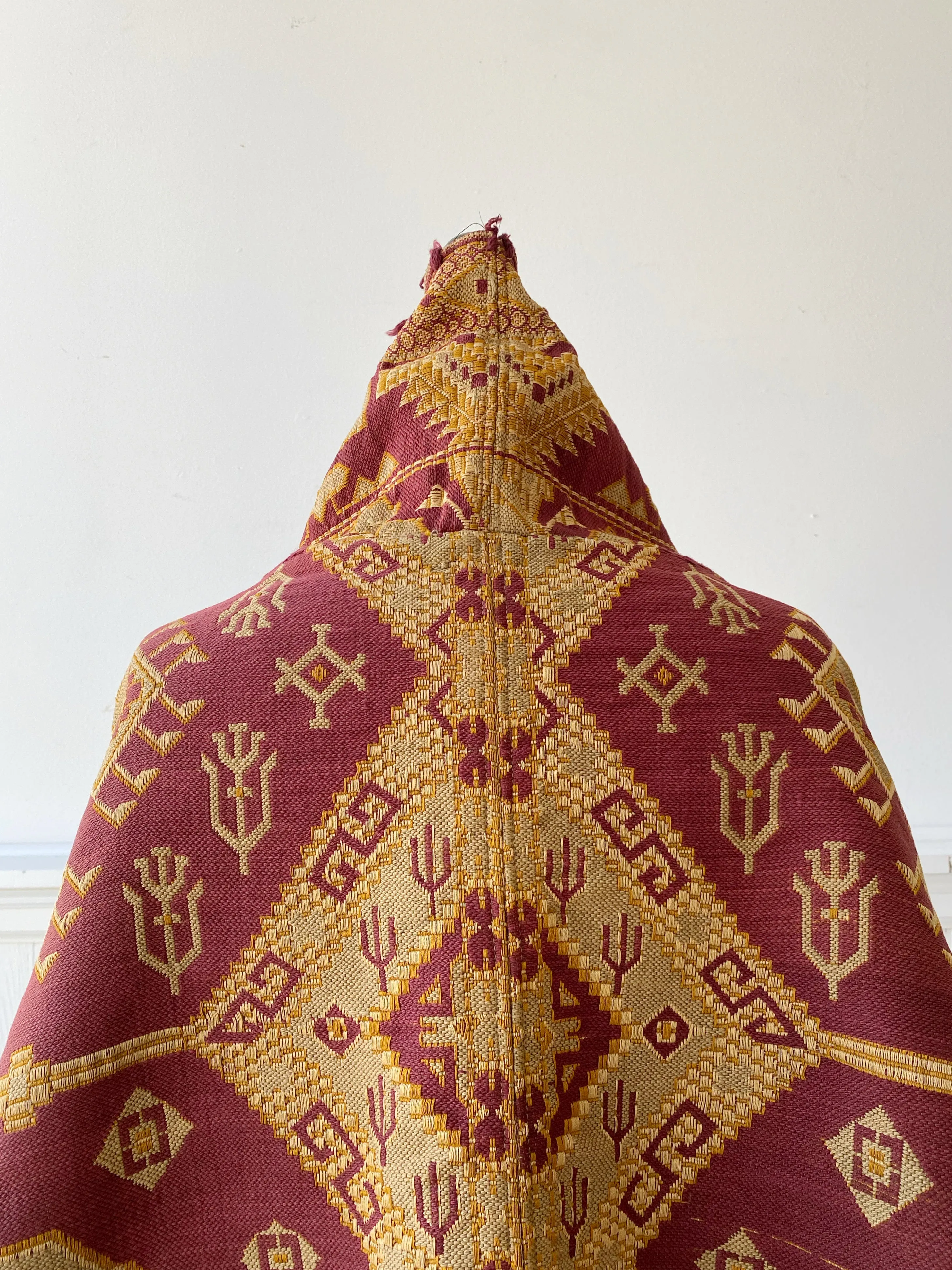 victorian jacquard and army blanket cocoon #2
