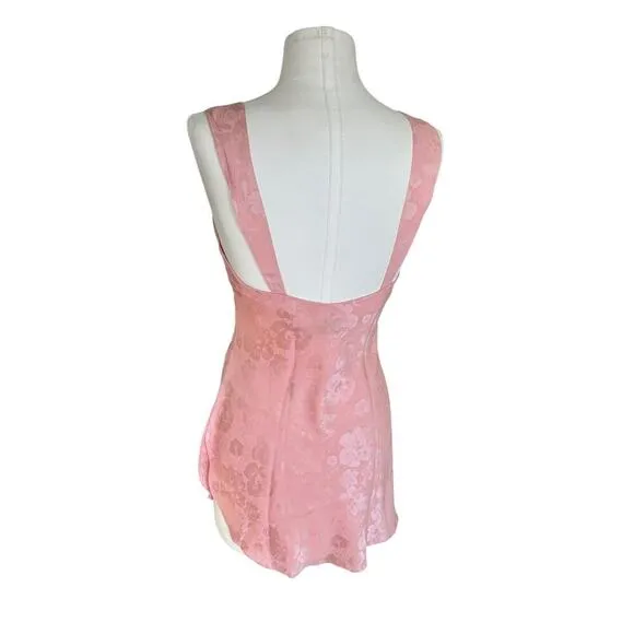 Vintage 90s Victorias Secret Gold Label Pink Nightie Lingerie Night Dress Lace S