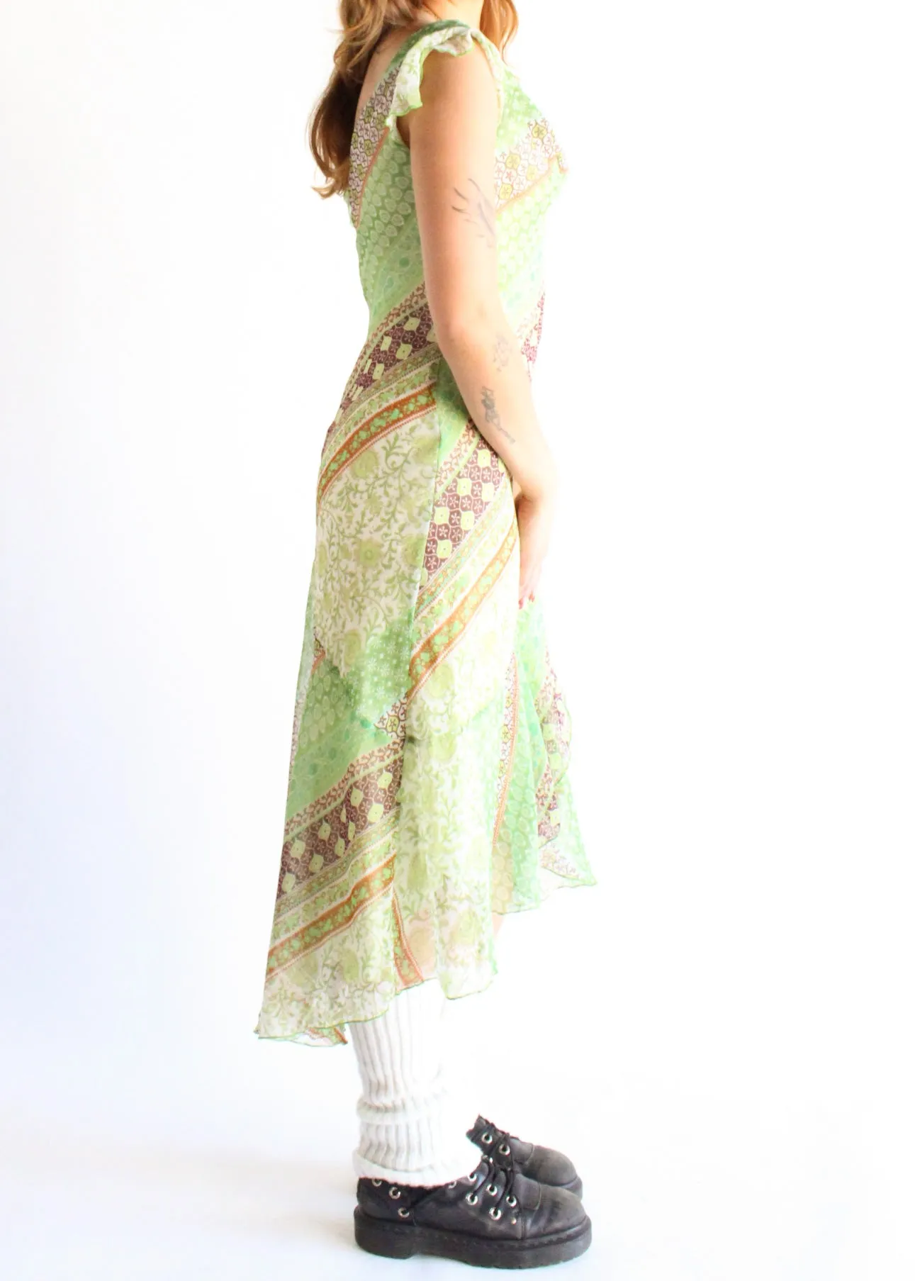 Vintage Paisley Dress D0476