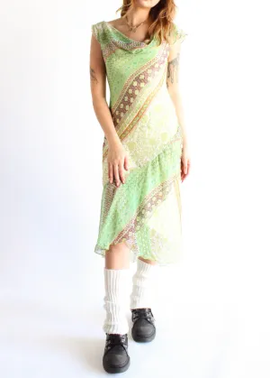 Vintage Paisley Dress D0476