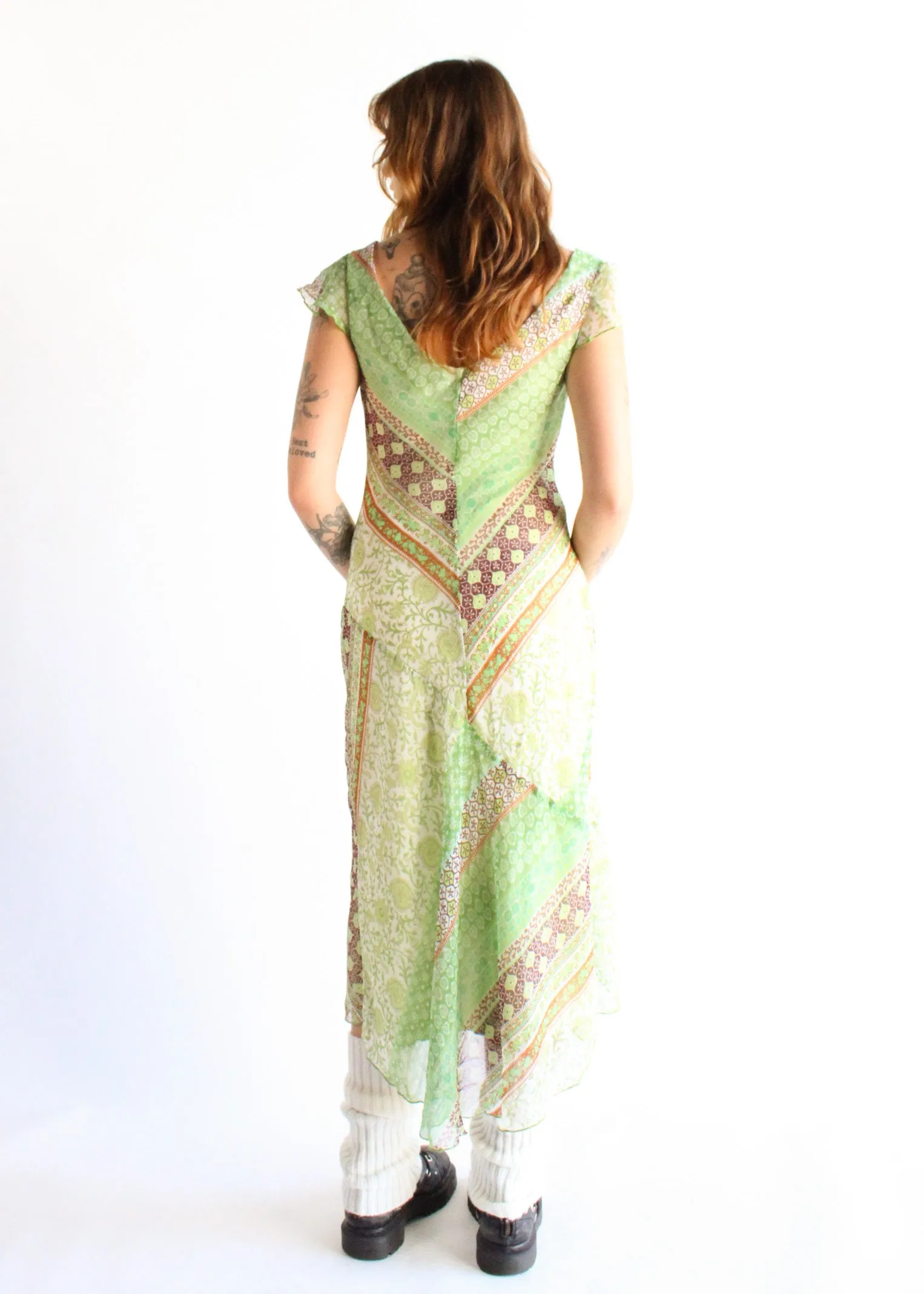 Vintage Paisley Dress D0476