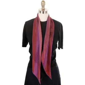 Vintage Scarf Ladies Veresa Vera Oblong Made in Japan Purple & Reds