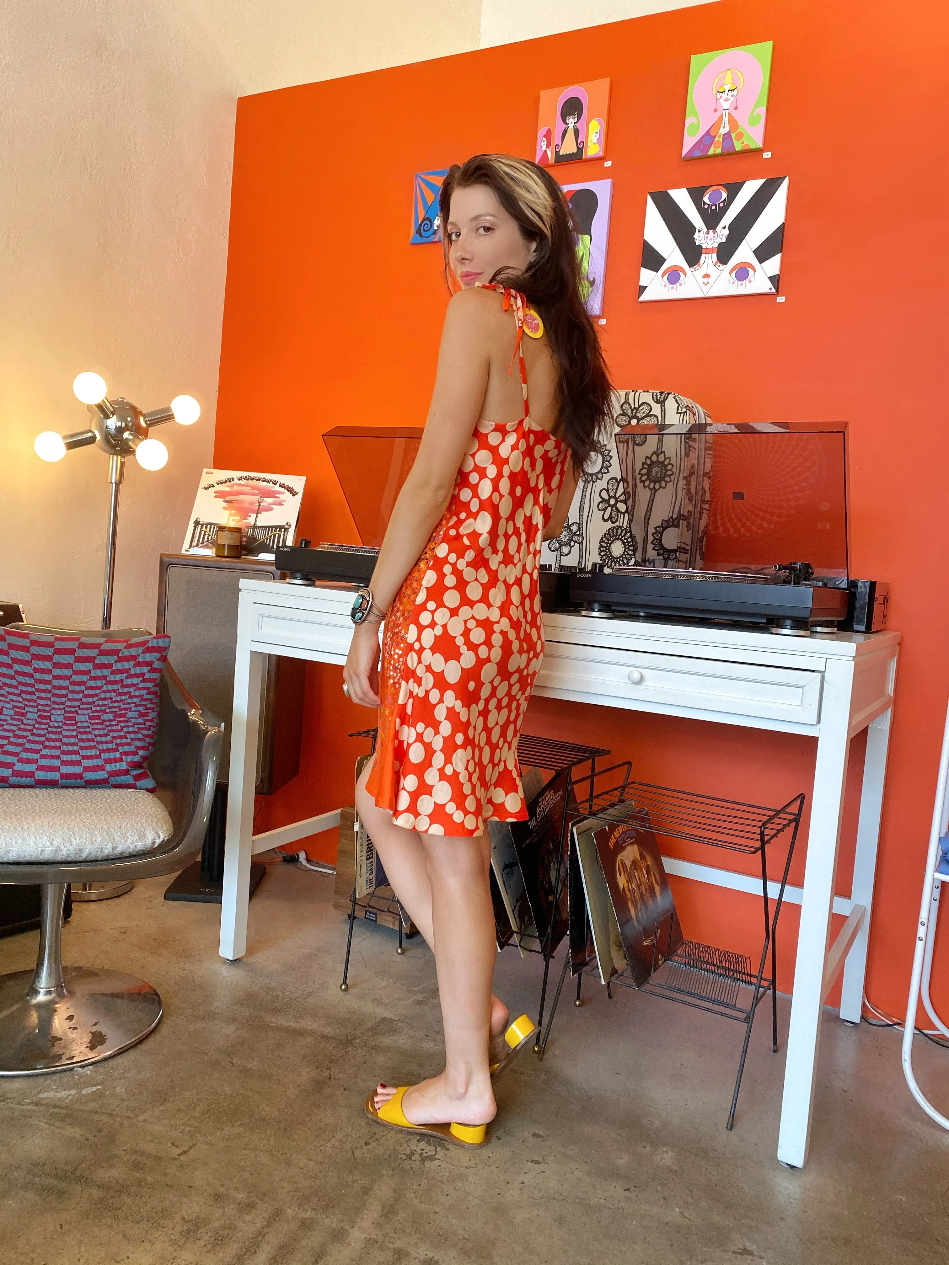 Vintage Silk Scarf Dress Shangri-La