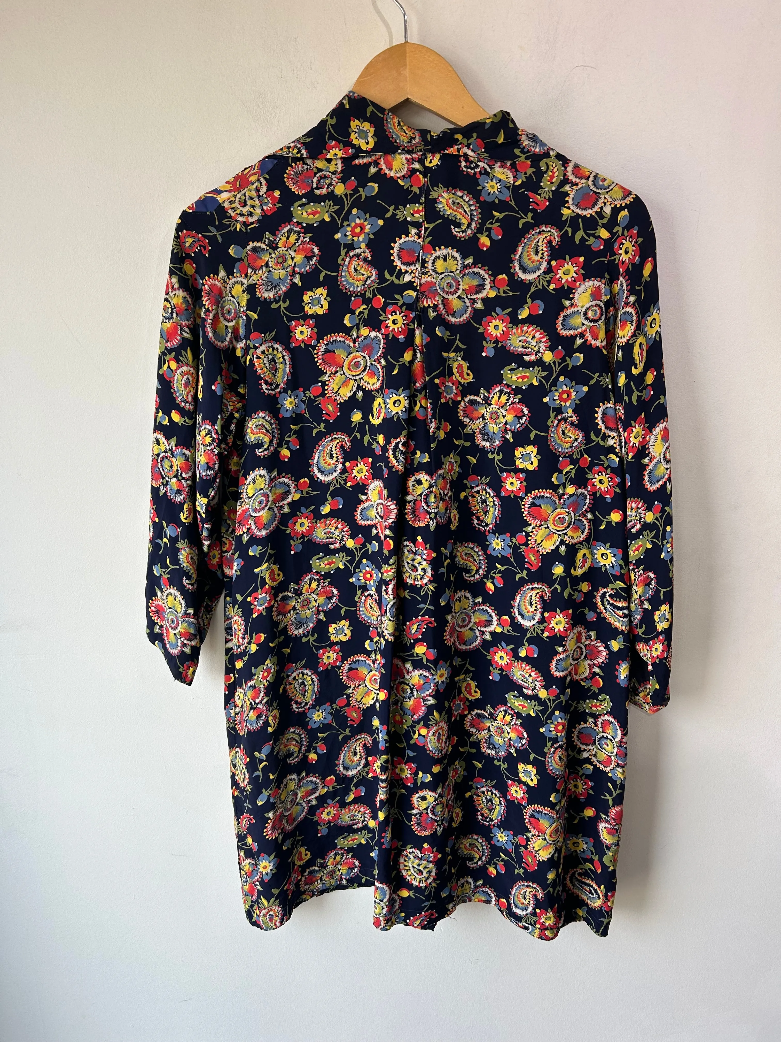 Vintage Wanda 1940's Cold Rayon Paisley Housecoat