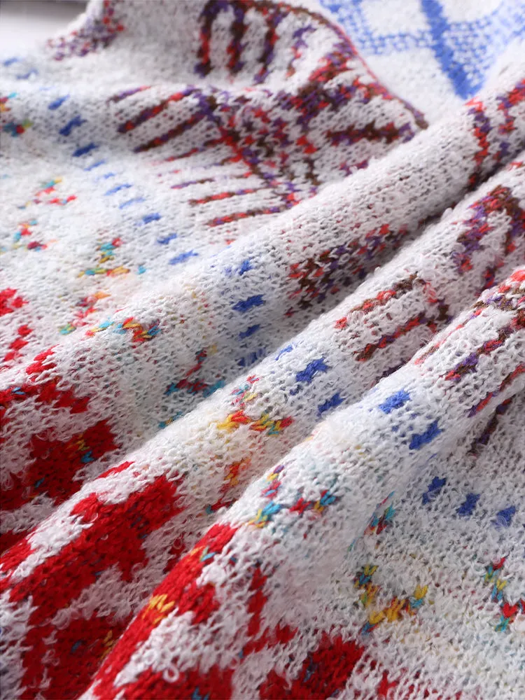 Vintage Women Jacquard Christmas Sweater