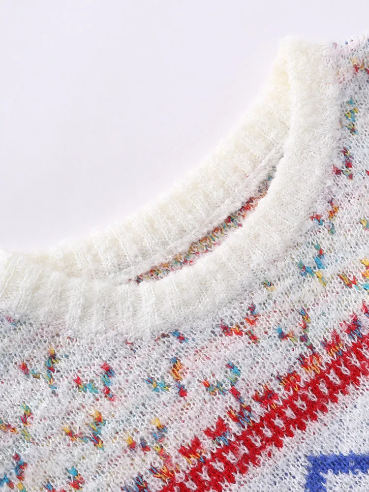 Vintage Women Jacquard Christmas Sweater