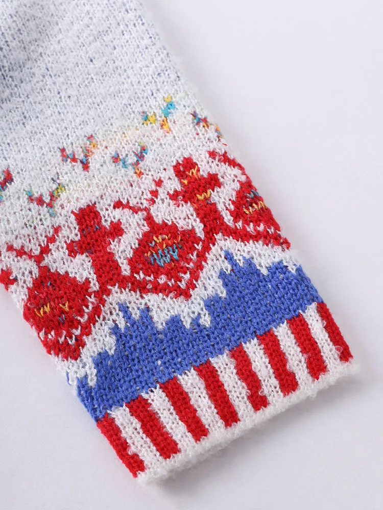 Vintage Women Jacquard Christmas Sweater