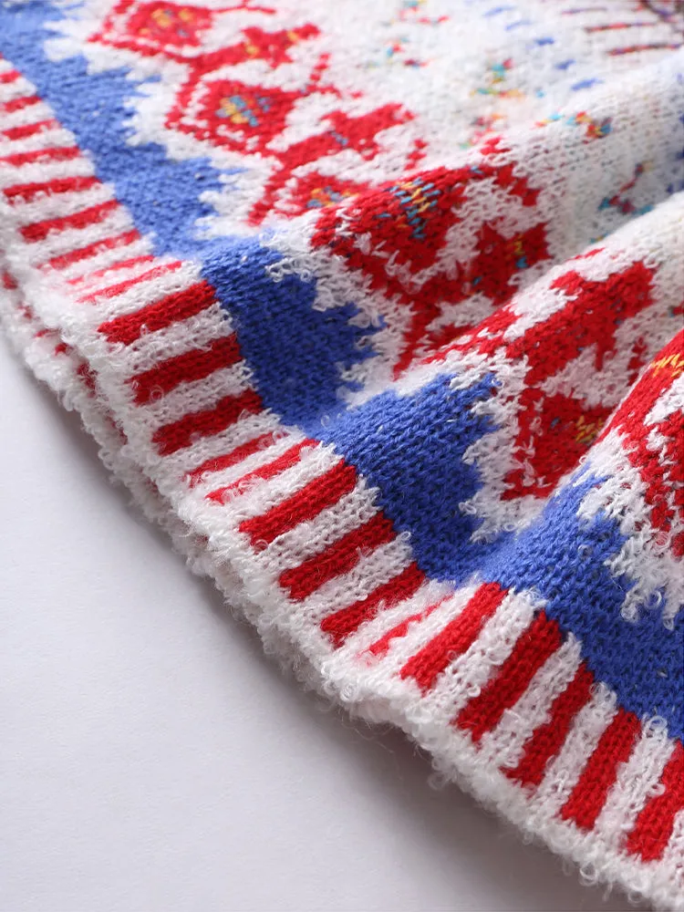 Vintage Women Jacquard Christmas Sweater
