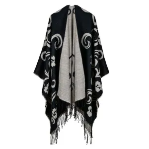 Vintage Women's Winter Fashion Poncho Scarf - 6 Colors