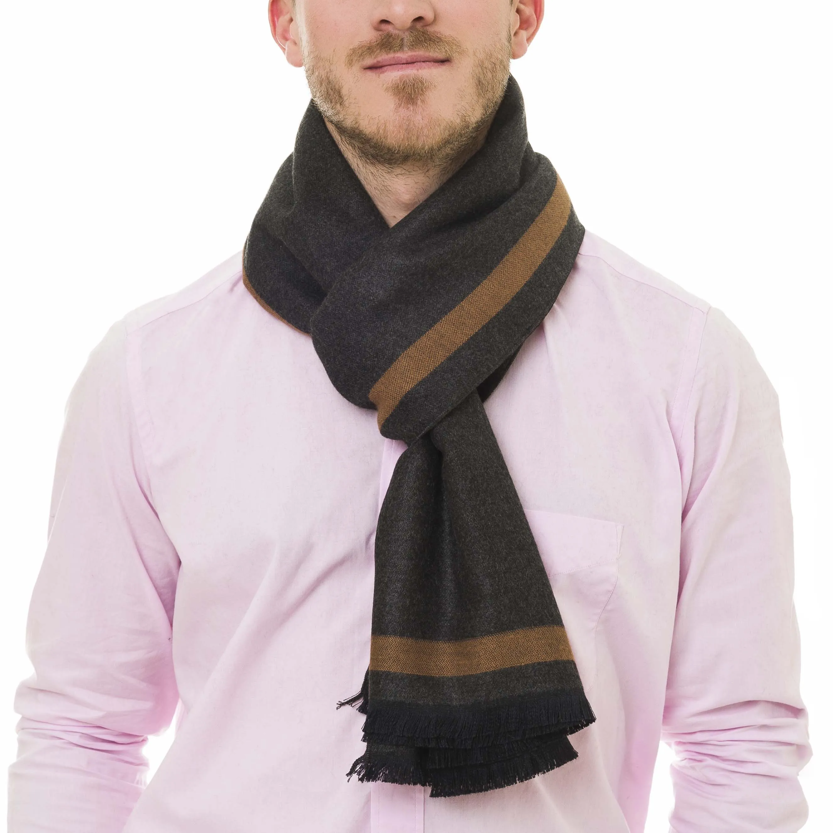 Viscose Men Scarves (Beige)