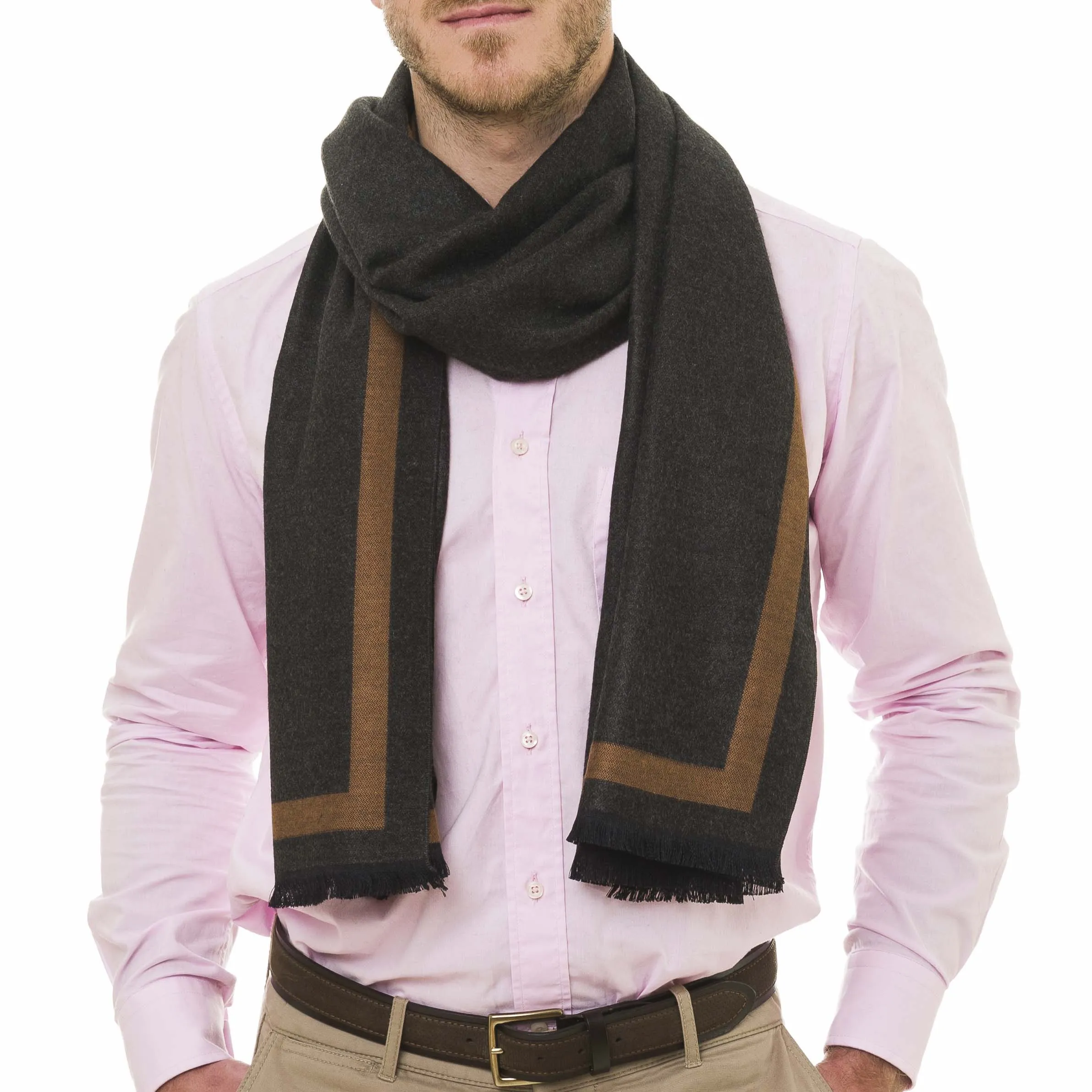 Viscose Men Scarves (Beige)