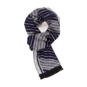Viscose Men Scarves (Double Gray Strip)