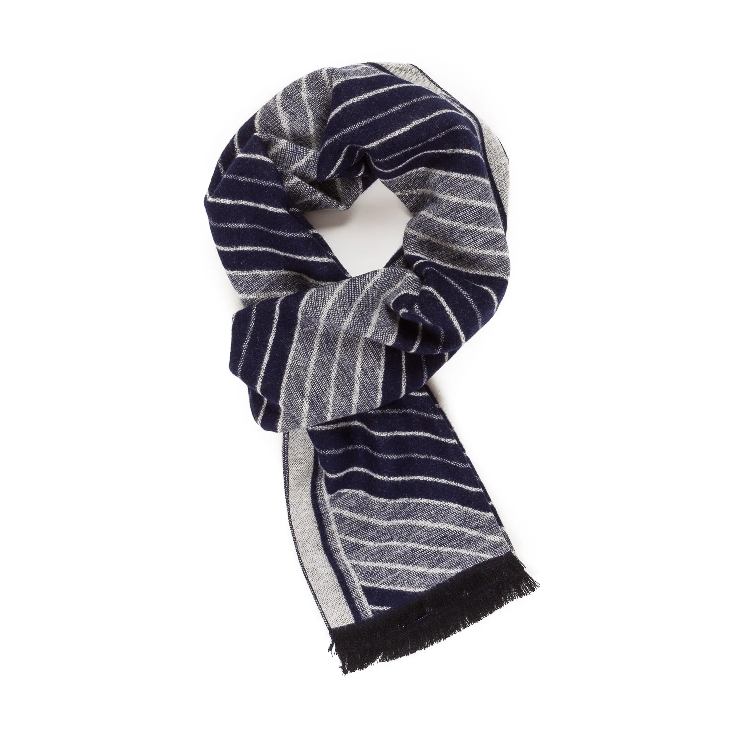 Viscose Men Scarves (Double Gray Strip)