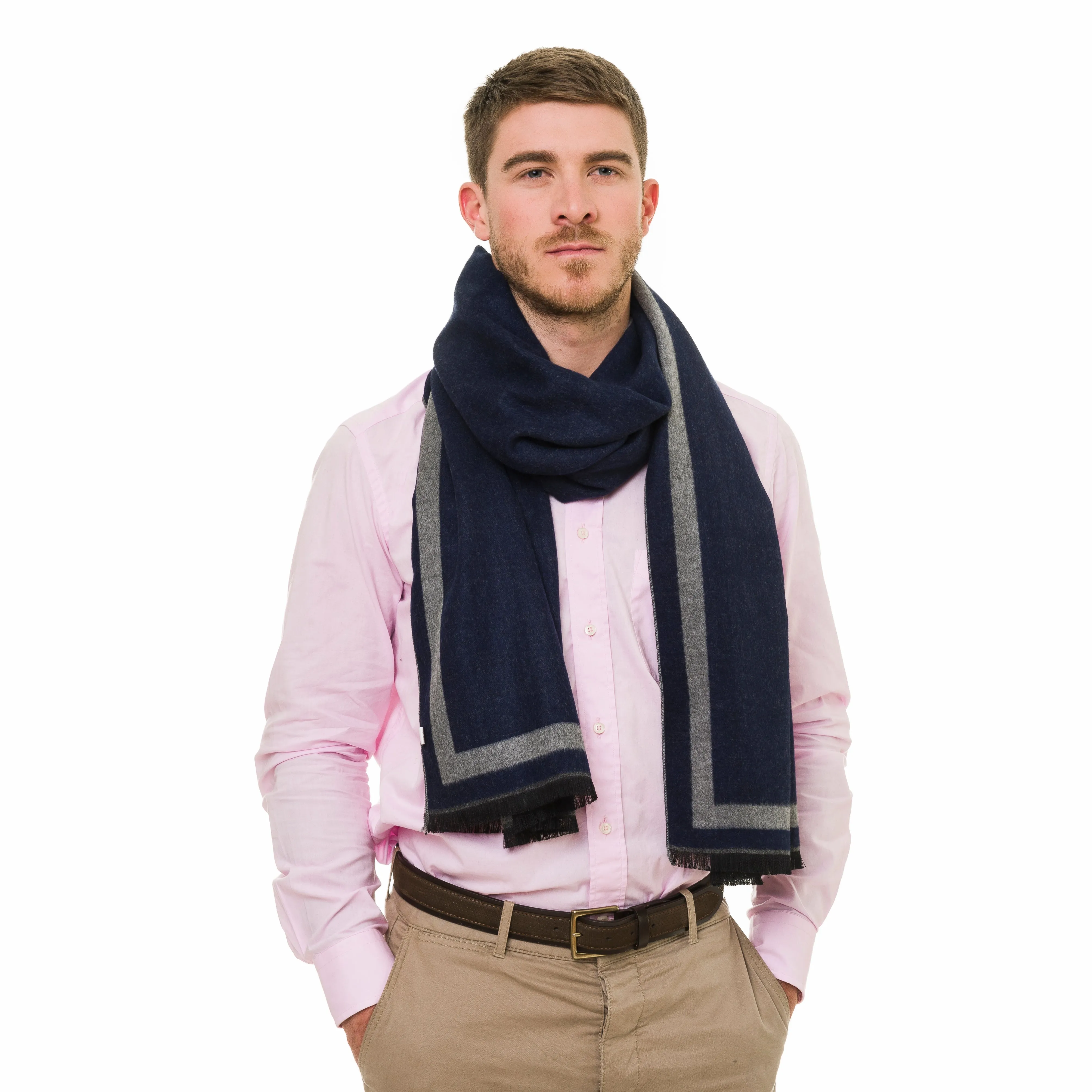 Viscose Men Scarves (Navy)