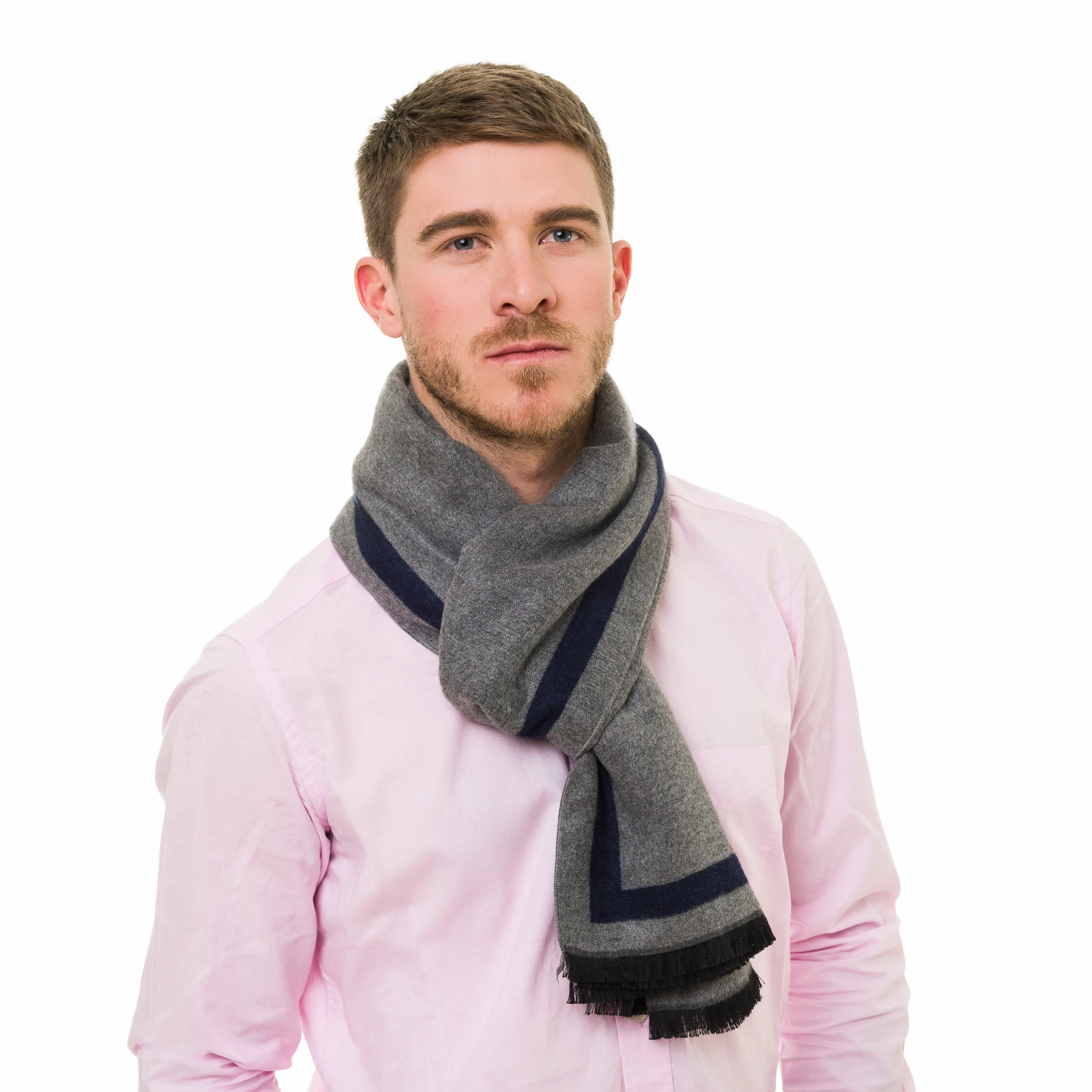 Viscose Men Scarves (Navy)