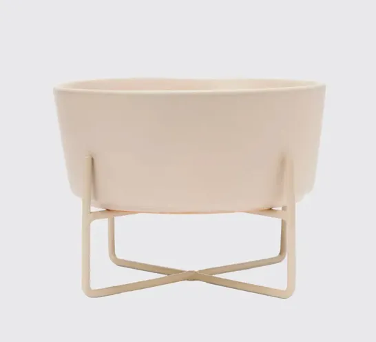 Waggo Simple Solid Dog Bowl and Stand