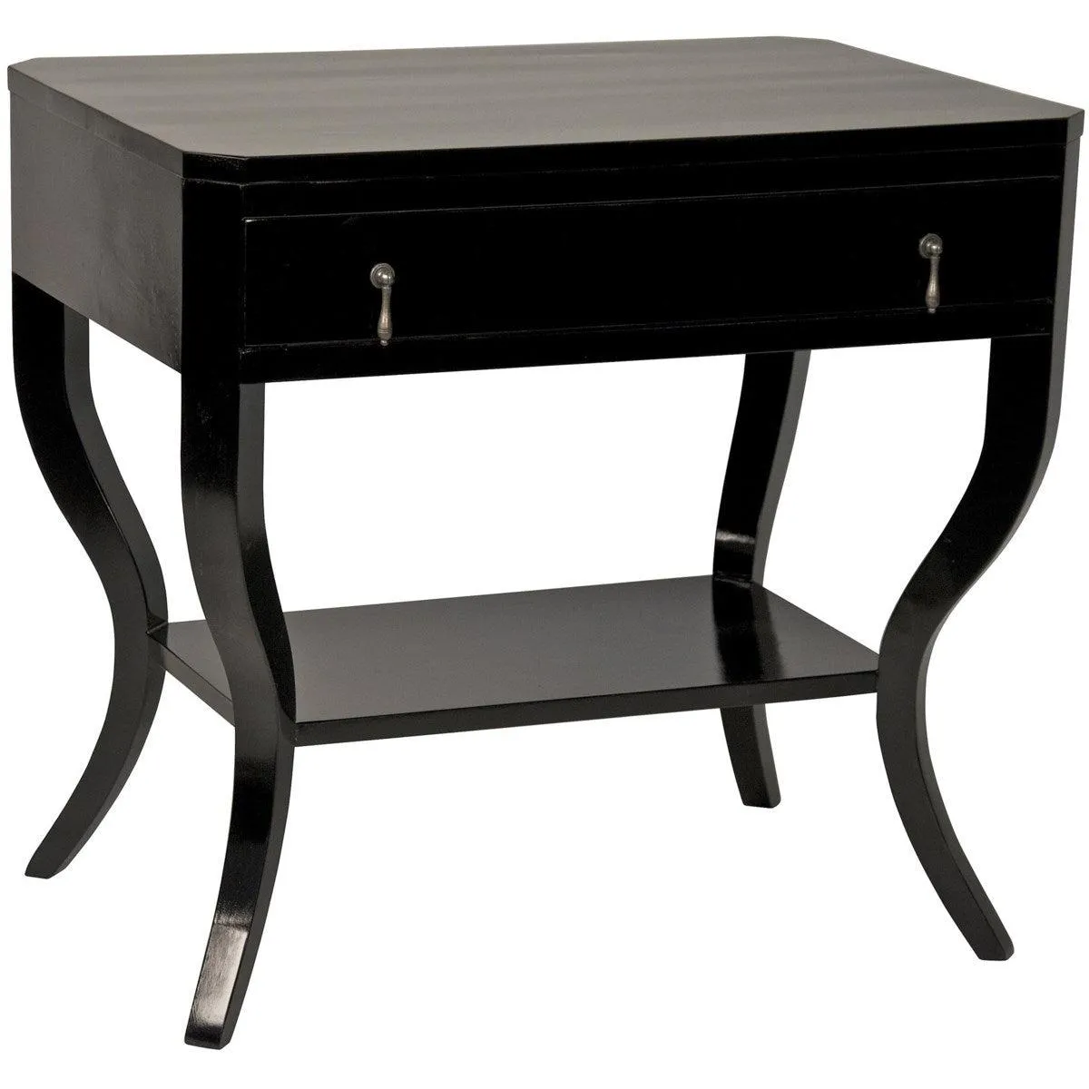 Weldon Side Table, Distressed Black