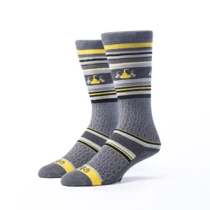 Whisky Tasting Socks | Gray   Gold   Black