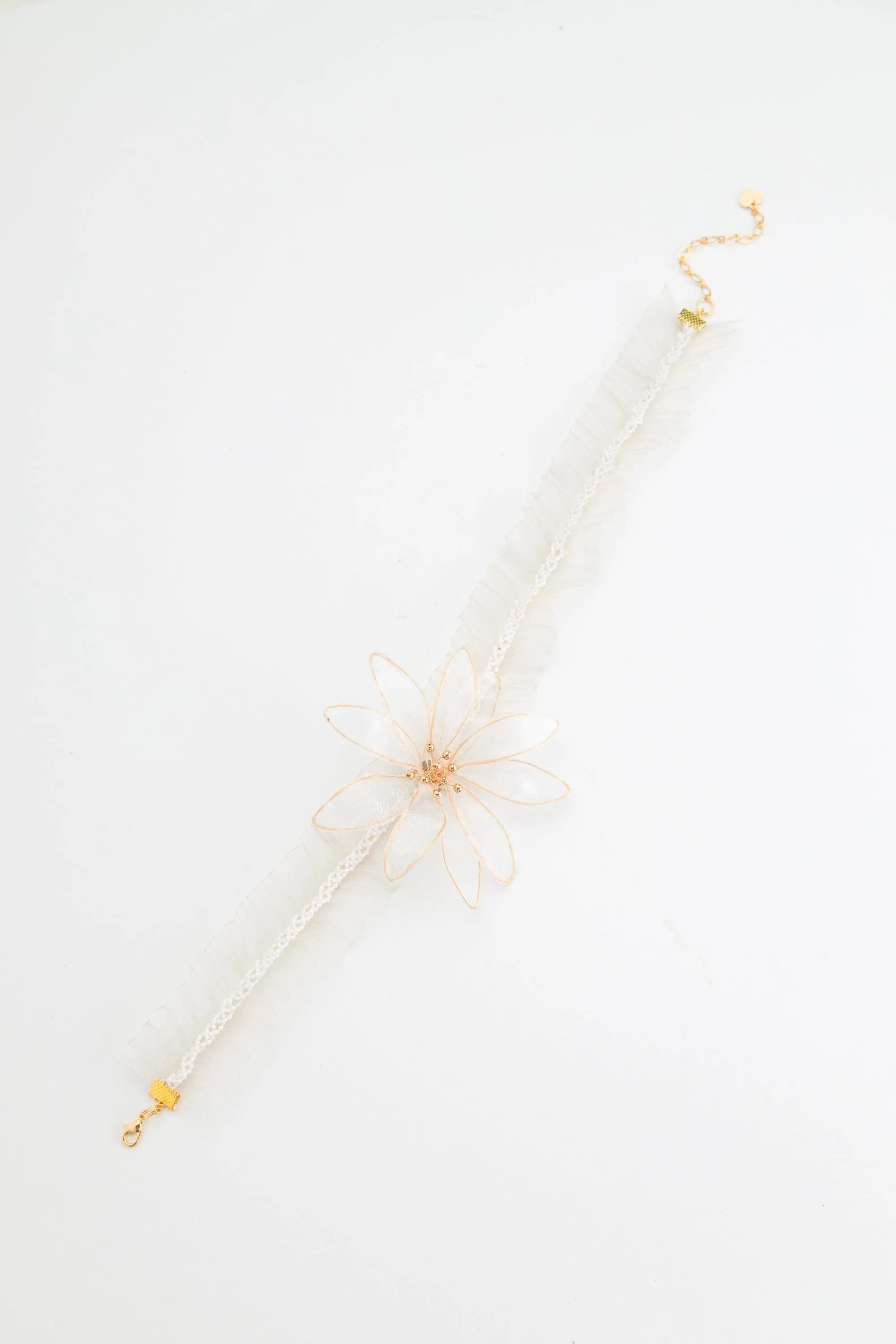 White Floral Choker