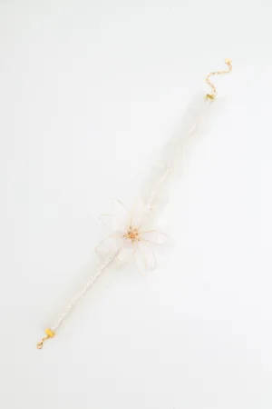 White Floral Choker