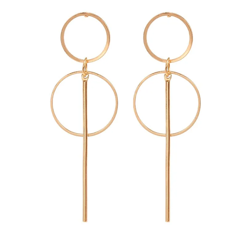 Women's Vintage Geometric Acrylic Drop Earrings with Irregular Shape