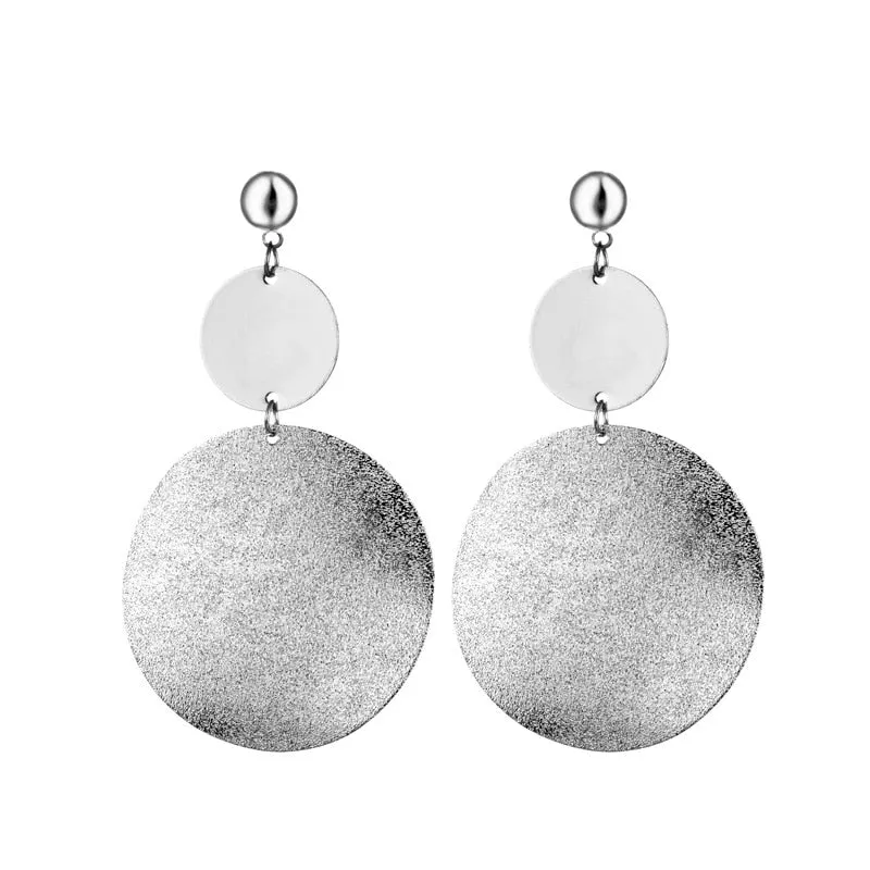 Women's Vintage Geometric Acrylic Drop Earrings with Irregular Shape