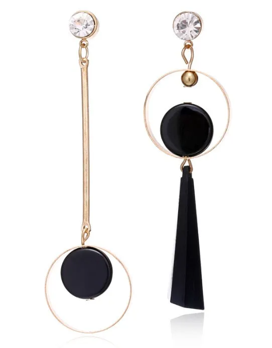 Women's Vintage Geometric Acrylic Drop Earrings with Irregular Shape