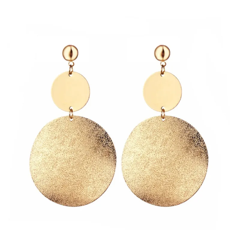 Women's Vintage Geometric Acrylic Drop Earrings with Irregular Shape