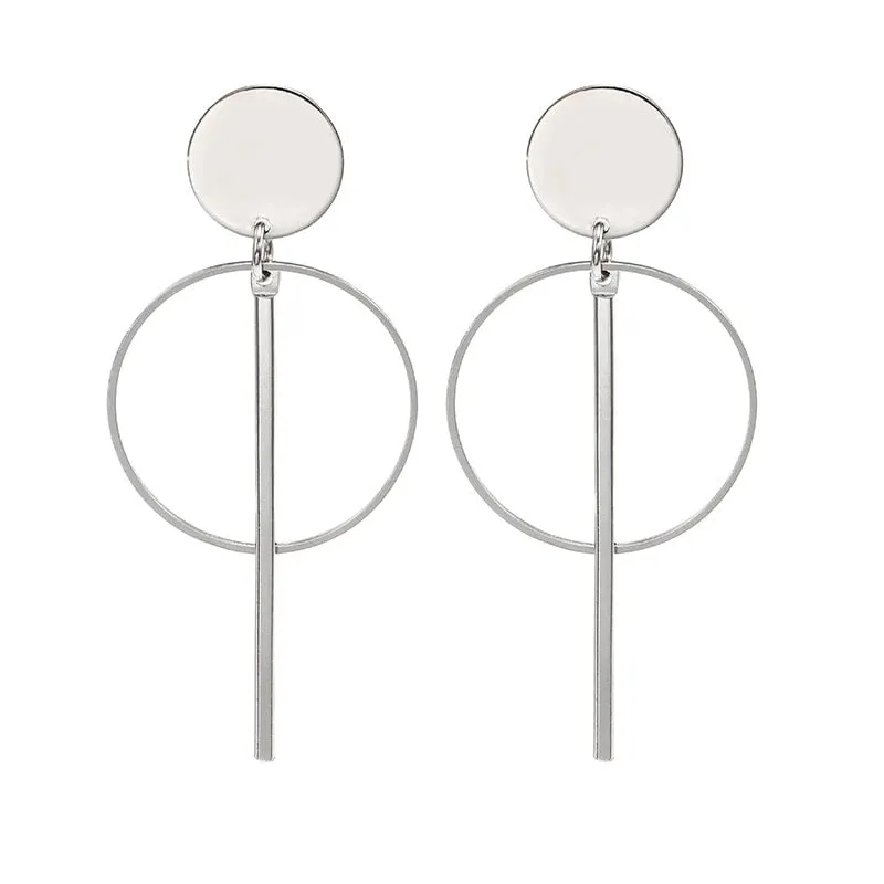 Women's Vintage Geometric Acrylic Drop Earrings with Irregular Shape