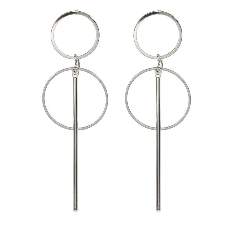 Women's Vintage Geometric Acrylic Drop Earrings with Irregular Shape