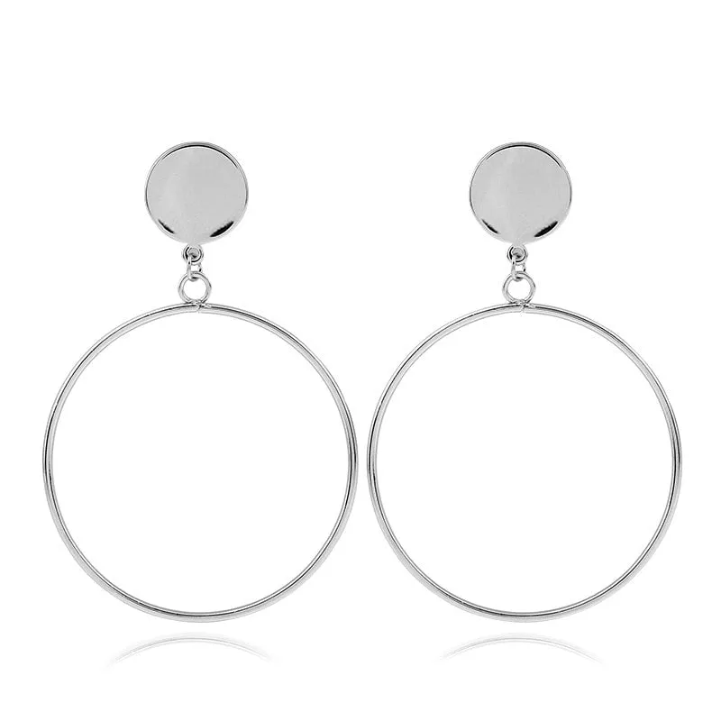 Women's Vintage Geometric Acrylic Drop Earrings with Irregular Shape