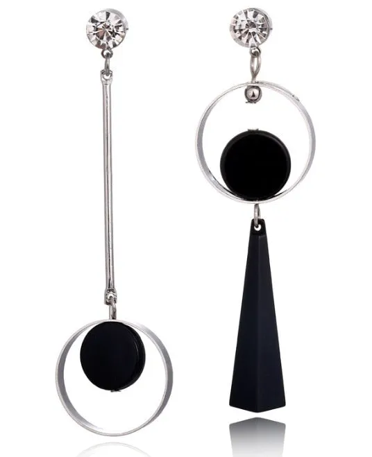 Women's Vintage Geometric Acrylic Drop Earrings with Irregular Shape