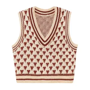 Women's Vintage Jacquard Knitted Vest